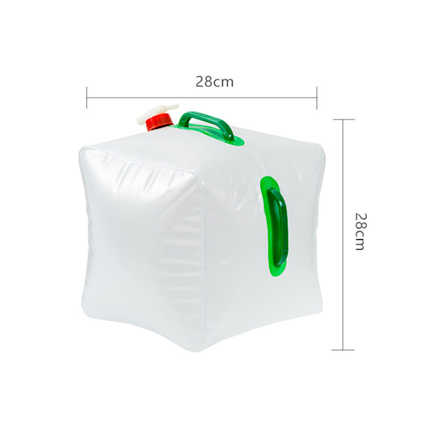 TG Vattenkanna med Kran, Hopfällbar - 20 L Transparent