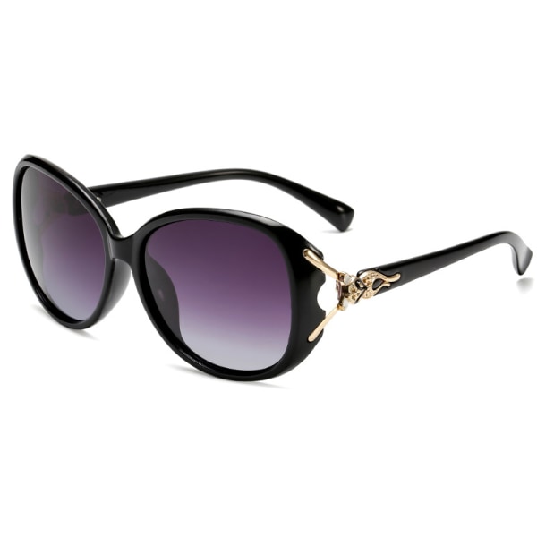 Solglasögon för kvinnor Mode solglasögon med rävhuvud Trend polariserade solglasögon med stor båge Charm Purple regular