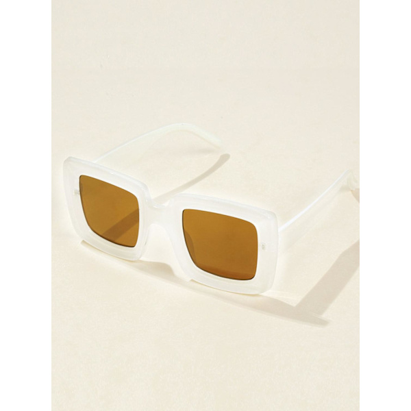 Brown and white sunglasses