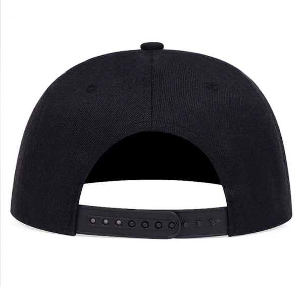 Baseballhatt för män Street hipster casual hip hop-hatt med platt brätte black