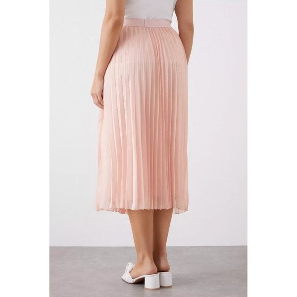 Dorothy Perkins Dam/Dam Plisserad chiffong midikjol Blush 18 UK