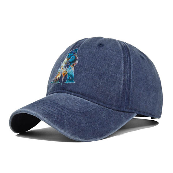 Personlig printed cap En keps med höjdpunkt i siden med cap Cap CP907B3NavyBlueWhite Adjustable