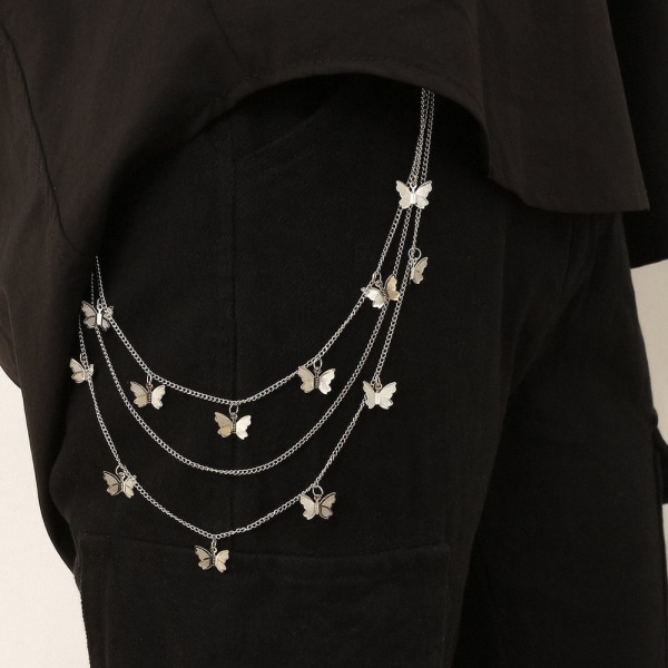 Midjekedja Byxor Kedja SILVER STYLE6