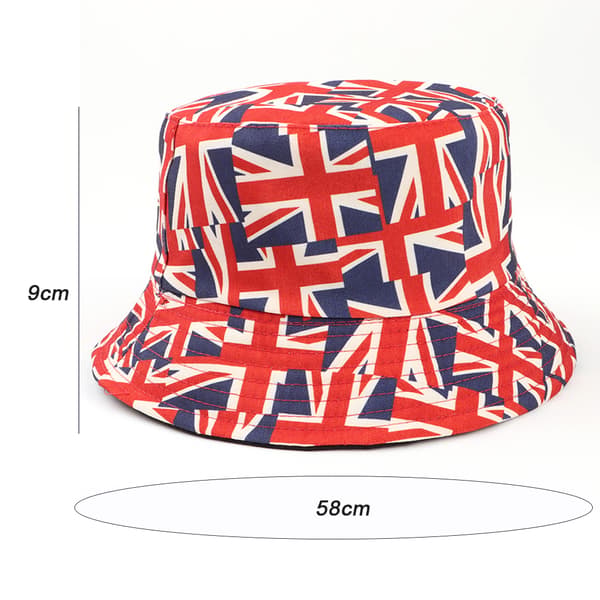 Rocking Party Union Jack Unisex Reversible ucket Hat Cap B