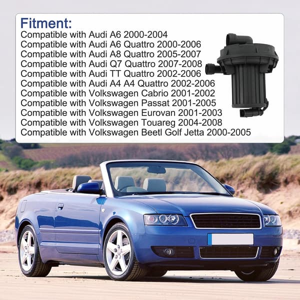 Sekundær luftpumpe 06A959253B erstatning for Audi A4 A6 A8 Q7 TT Quattro