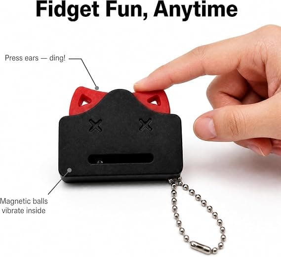 Magnetisk Monster Fidget Nøglering, Hørbar Klik Stresslindring