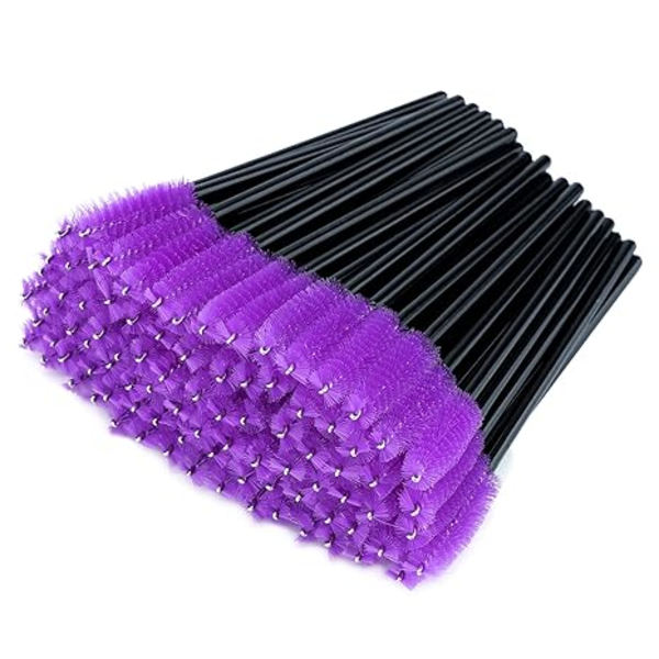 Engångsögonfransmascaraborstar Stavar Applikator Makeup Kit 100-pack (lila Black Rod Deep Purple*100