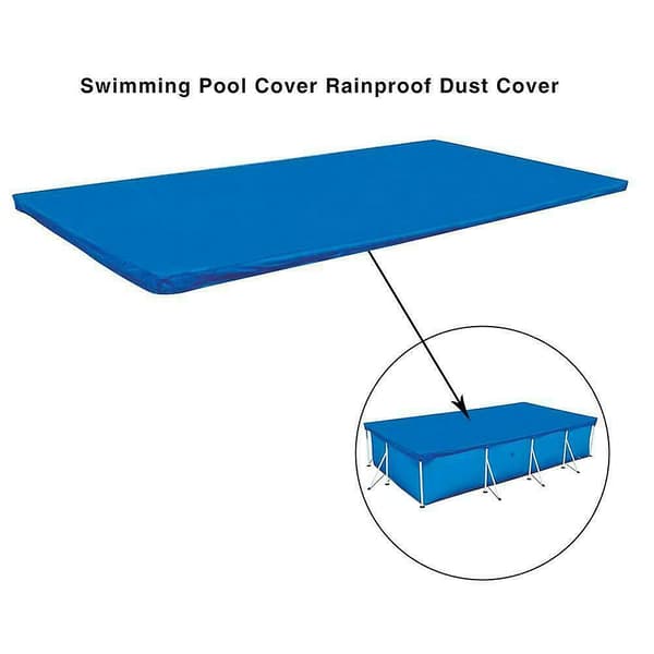 Rektangulär simbassäng UV-beständigt poolskydd Vattentätt Dammtätt Hållbart skydd 260cm*170cm