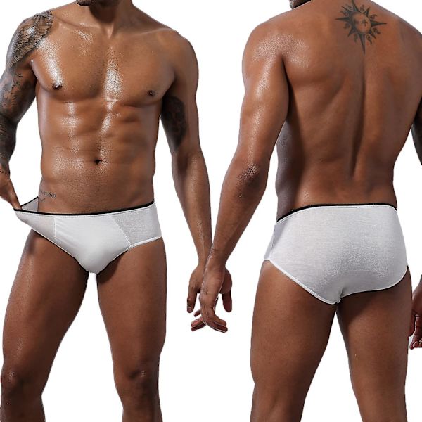 Althee 20-pack herr engångsunderkläder i bomull, trosor, bärbara kalsonger för resor, fitness, hotell, spa, S-2xl Style2 L