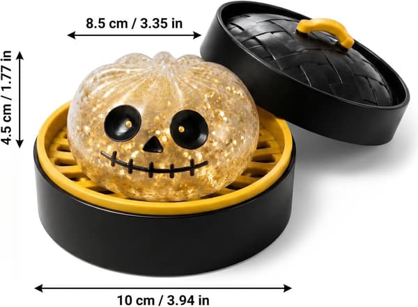 Halloween Spooky Ghost Dumpling, Dumplings Squish med Steamer Stressbolde Stressaflastning Fidget Sensorisk til Helligdags- og Fødselsdagsgaver