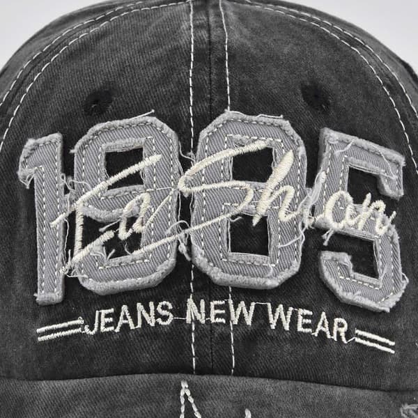 Utrikeshandel 1985 Broderi Baseball Cap Hål Broderad Patch Baseball Cap Brev Broderad Hatt Retro Peaked Cap Cb3343NavyBlue Adjustable