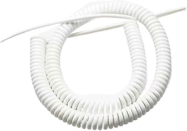 Spiralkabel, spiralkabel, 3 ledare expanderbar spiralkabel vit 15AWG 5 meter