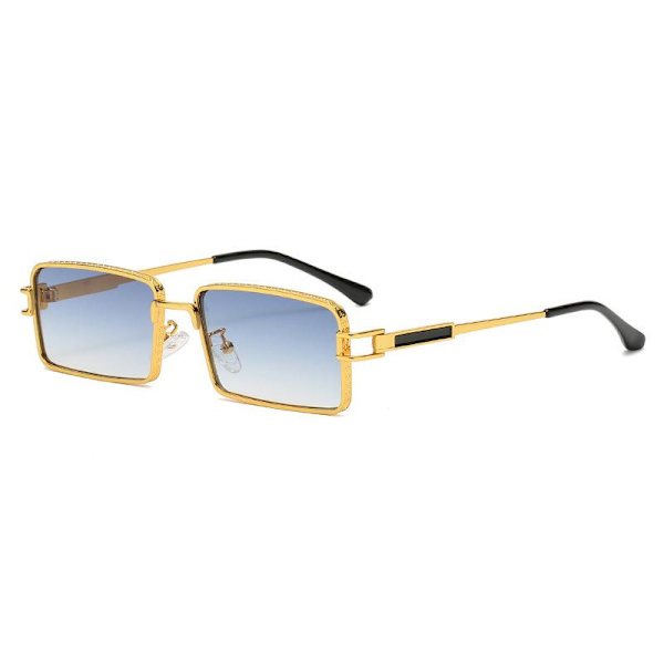 Handgjorda rektangulära brillor i italiensk design 90-tal gold Gold