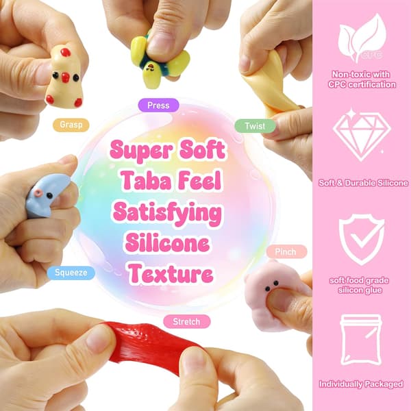 30 stk Taba Squishy Leker Festgaver Sensorisk Fidget Stressavlastningsleke