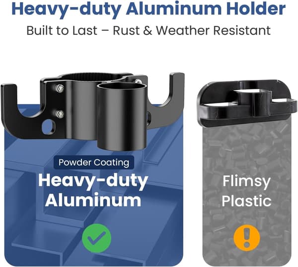 Aluminium trailer trækkædeholder med RV 7-vejs stikorganisator