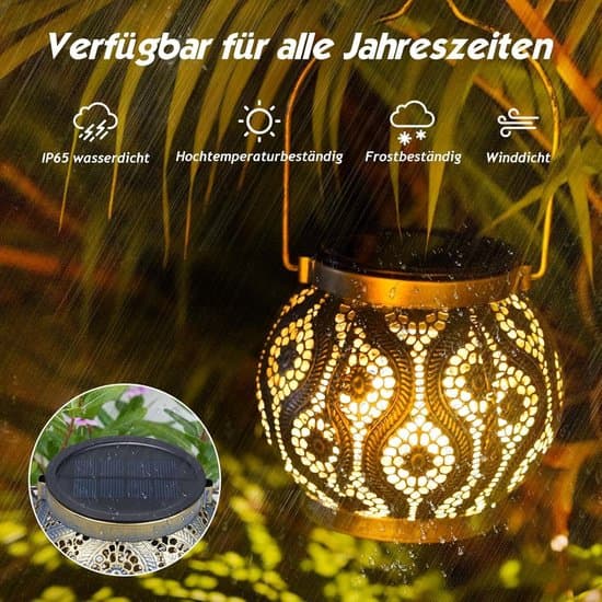 Reserve solcellepanel - Solcelledeksel erstatning - Hagelys reparasjon - IP65 vanntett design - 8,2 cm diameter - Varmhvitt lys