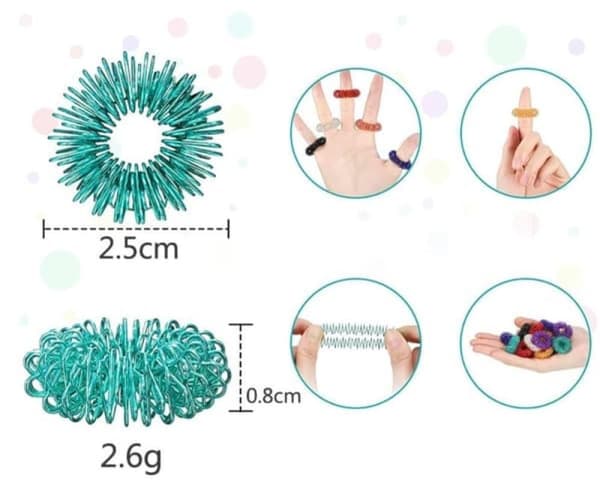 Stressring 14-pack – Fidget Ring & Sensoriska Stressleksaker för Ångest och ADHD