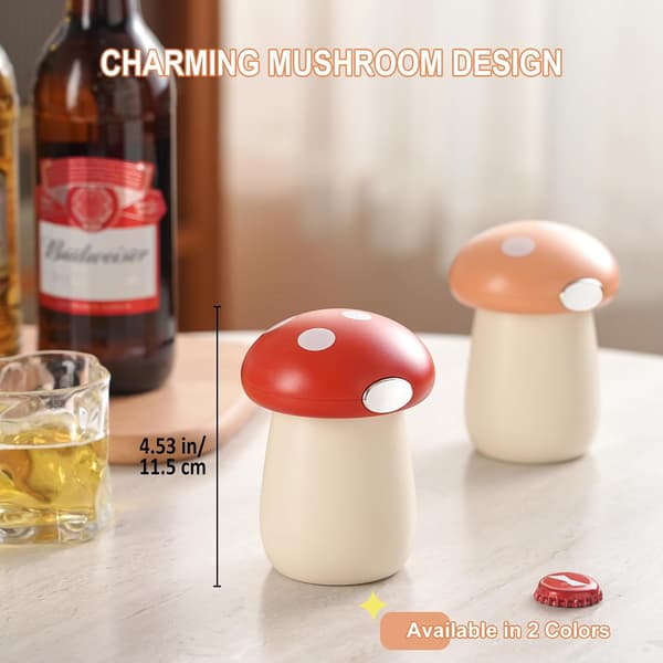 Champignon Magnetisk Flaskeåbner & Dåseåbner, 2-i-1 Værktøj