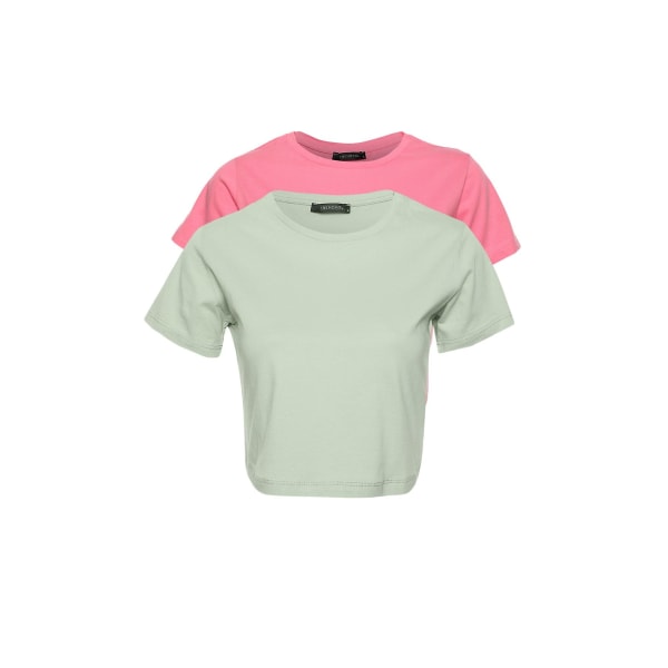 Trendyol T-shirt Enkel rundringning Standardärm Basic Pink XS