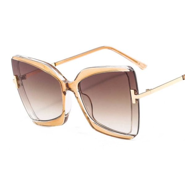 70-tal specialgjorda solglasögon till dam begränsad upplaga Brun beige one size