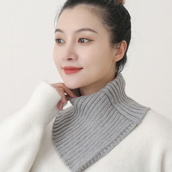 Stickad Fake Collar Scarf KAFFE