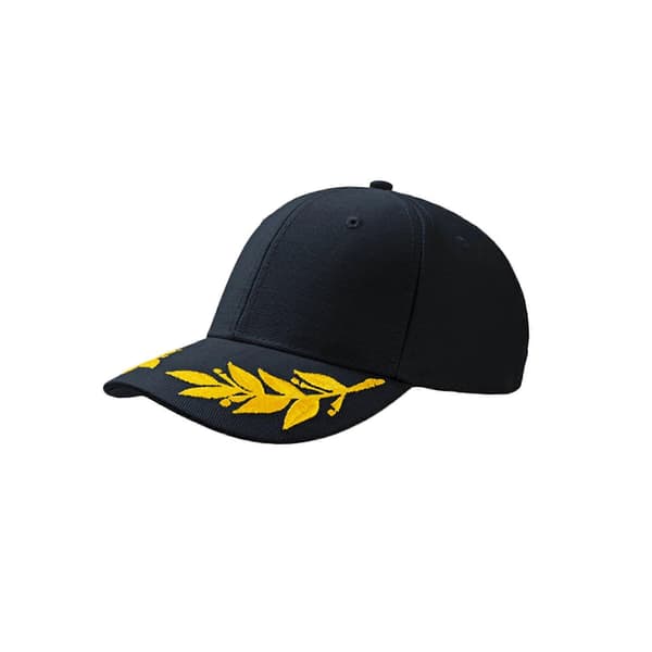 Broderad keps med lagerkrans Navy One Size