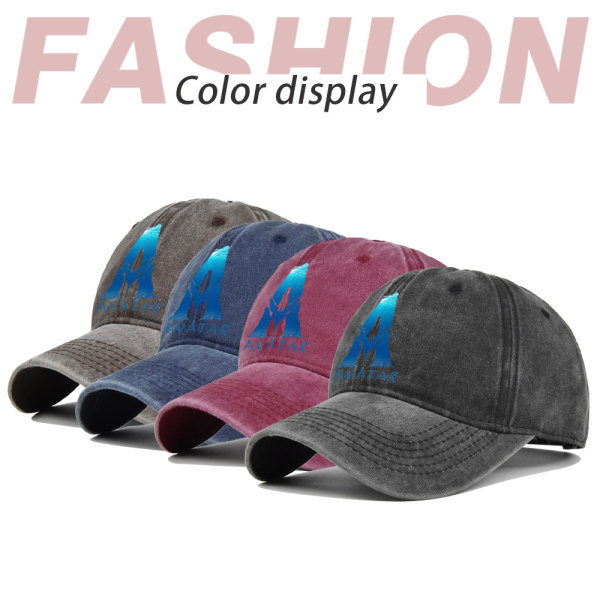 Personlighet Avatar printed baseball cap En silk Screen Peaked cap Distressed Cap Solhatt CP9047armygreen Adjustable