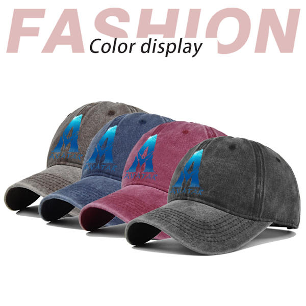 Personlighet Avatar printed baseball cap En silk Screen Peaked cap Distressed Cap Solhatt CP9057armygreen Adjustable