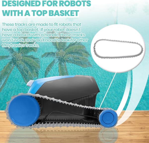 2-pack ersättningsgrå spår för Maytronics Dolphin robotpoolrengörare med artikelnummer 9983152-R2 Dolphin-delar