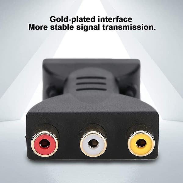 HDMI til AV Adapter - 1080p HDMI til RGB Audio- og Video Sync Adapter til RCA Komponent Konverter