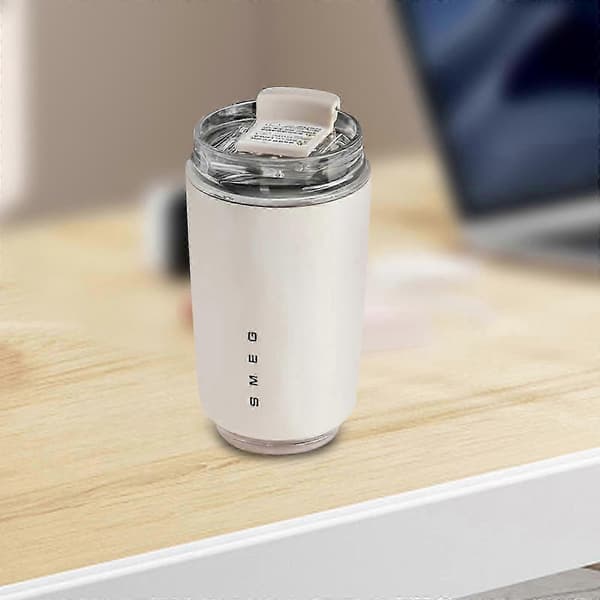 Isolerad kaffemugg 351ml, läckagesäker resemugg för varma & kalla drycker, rostfri stålkopp med låsbart lock