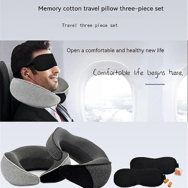 Flyhugz Nackkudde Flyhugz Resekudde Wander Plus Resekudde Black