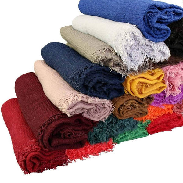 Crinkle Scarf Vanlig Hijab MARINBLÅ