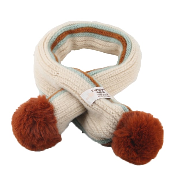 Barnscarf Pojkar Flickor Vintervarma halsdukar Halsvärmare beige