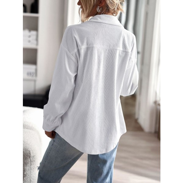 Damskjorta Kappa Temperament Pendlarrock 2022 Vår och höst 100 Matchande topp Lös damkläder white XL