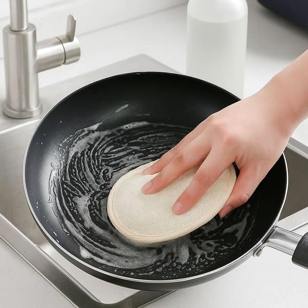 2-pack naturlig luffa för resebadsvamp, för kvinnor och män