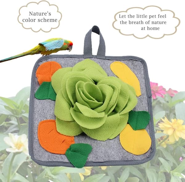 Kanin Snusemåtte Legetøj, 30x30 cm Vaskbar Hudvenlig Puslespil Sjov Foderplade Godbidautomat - kanin fodermåtte3 Green