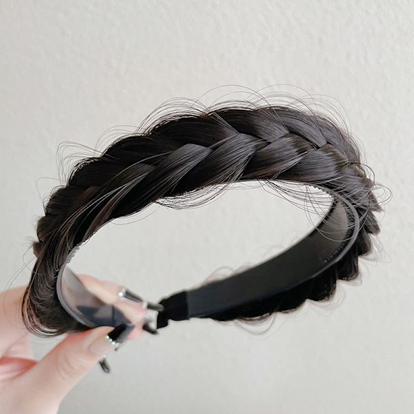 Twist Braid Handgjord Fishbone Braid Peruk Pannband Halkfritt hår A2