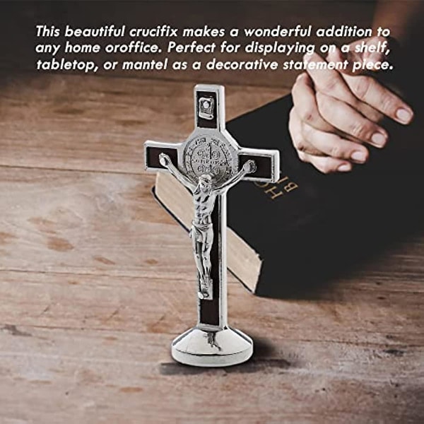 Sharprepublic Crucifix Jesus Christ Cross Staty Figur För Bil Hem Kapell Dekor - Guld A 90 x 45 mm