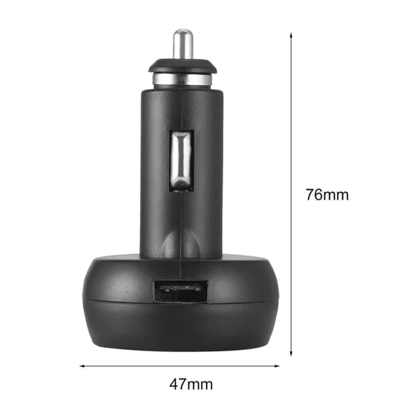 3-i-1 Billader Voltmeter Termometer, 12/24V USB-skjerm