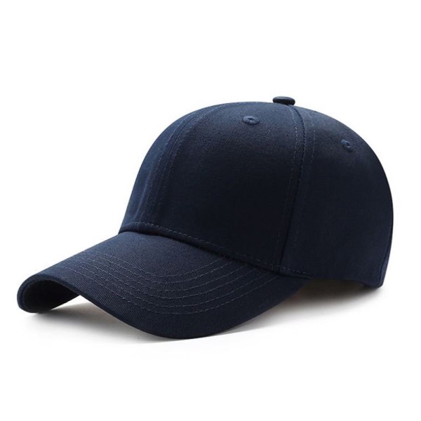 Män Kvinnor Solid Snapback Baseball Cap Utomhussport Hattar Justerbar hatt navyblue onesize