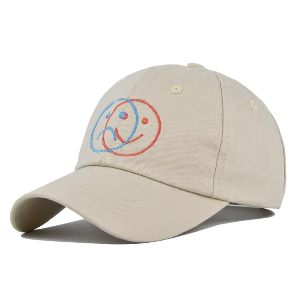 Leende ansikte Broderi Cap Personlig Broderad Baseball Cap York Cap Hattar för män och kvinnor Solhatt Ce5601Black