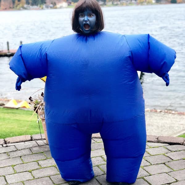Halloween Oppustelig Heldragt Kostume red