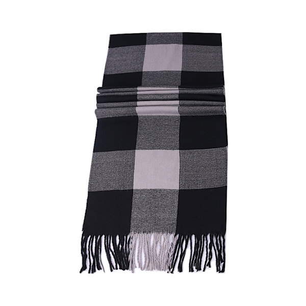 Herr lyxig klassisk kashmir känsla wrap scarf rutig halsduk