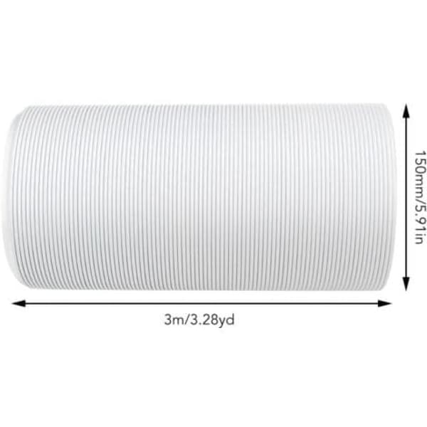 Avgasslang för portabel luftkonditionering – Längd 3 m – Diameter 150 mm – Ståltråd och polypropen – Vikbar och utdragbar