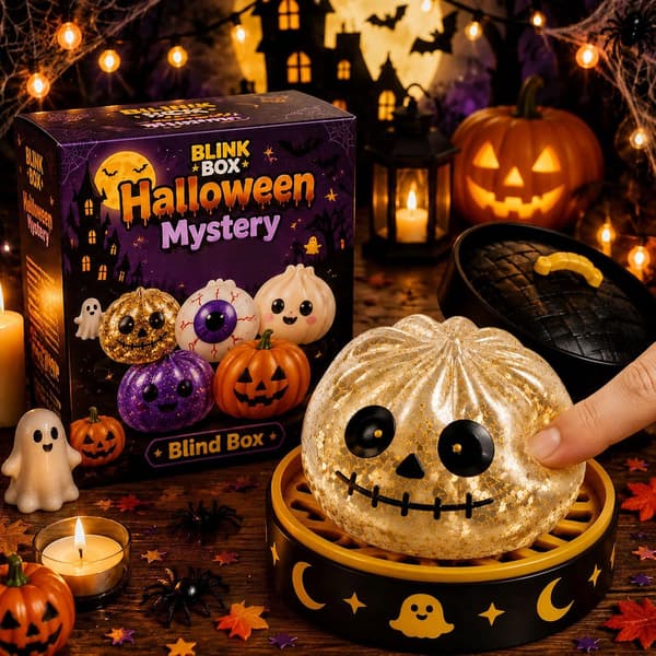 Halloween Spooky Ghost Dumpling, Dumplings Squish med Steamer Stressbolde Stressaflastning Fidget Sensorisk til Helligdags- og Fødselsdagsgaver, 5 stk.