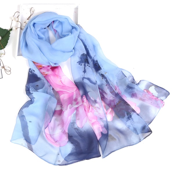 Halsdukar för kvinnor Lätta modesjalar print blommönster Scarf Sjal Wraps, W23
