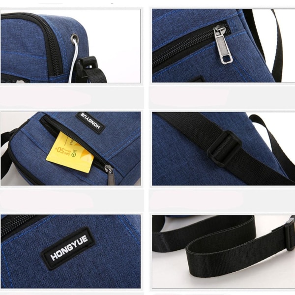 Messenger-väska för män Crossbody-axelväskor Resväska Man-väska dark blue