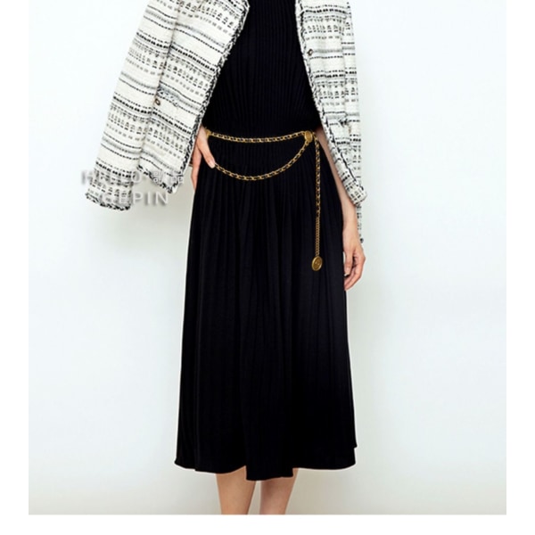 Camellia chain adjustable elastic waist accessory dress high class pants chain waist chain