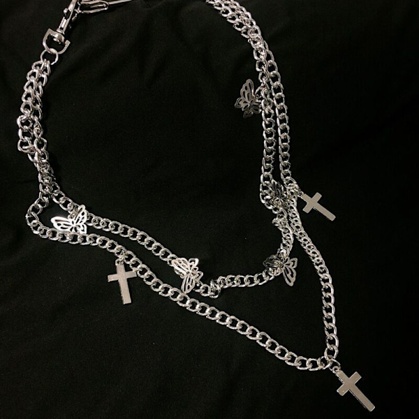 Midjekedja Byxor Kedja SILVER STYLE6